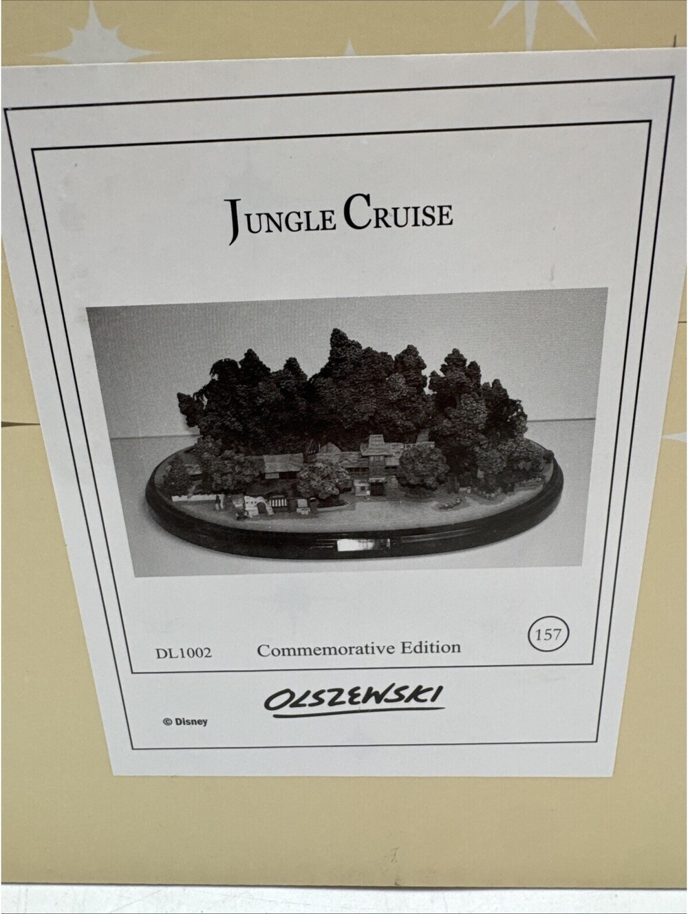 Disneyland Olszewski Jungle Cruise 50th Anniversary Large Lighted Figurine 2005